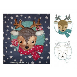 Stickdatei - Winterreh inkl. Puschendatei